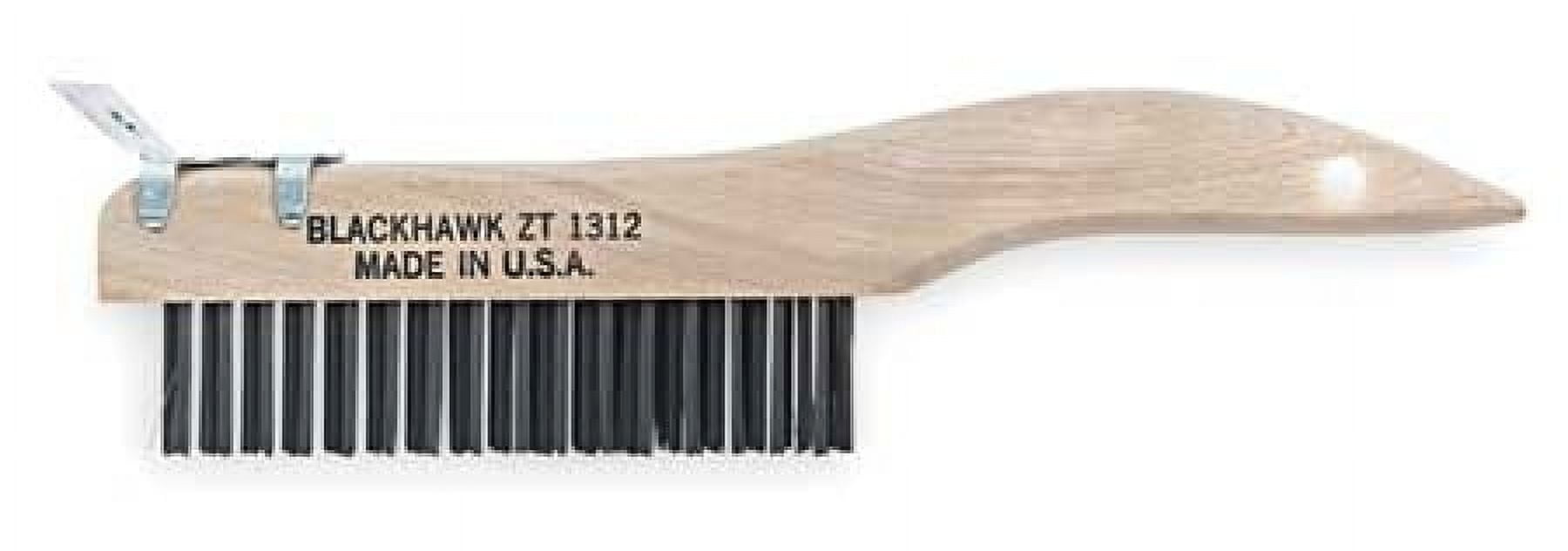 BLACKHAWK BY PROTO ZT-1312 7-1/2" L Scratch Brush with Scraper, ,Wood