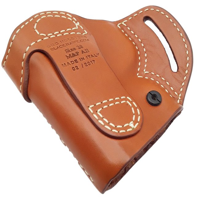 BLACKHAWK Leather Waistband Holster OWB, RH, Size 28 SW MP All Models