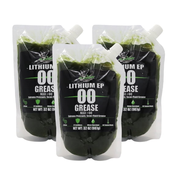 BLACKHAWK PERFORMANCE Lithium EP00 Grease for Centralized Lubrication Systems and Gear Boxes - 32 oz EZ Squeeze Pouch (3 pk)
