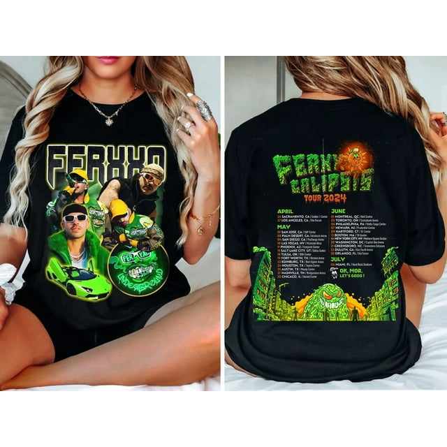 BLACKLACK TSHIRT Feid Ferxxo Tour 2024 Tshirt, Feid Ferxxo