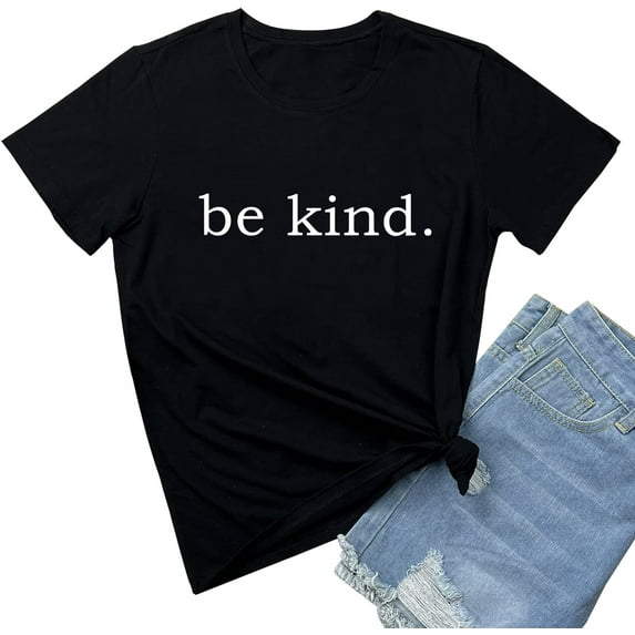 BLACKMYTH Women Be Kind Cute Graphic T-Shirt Funny Tops