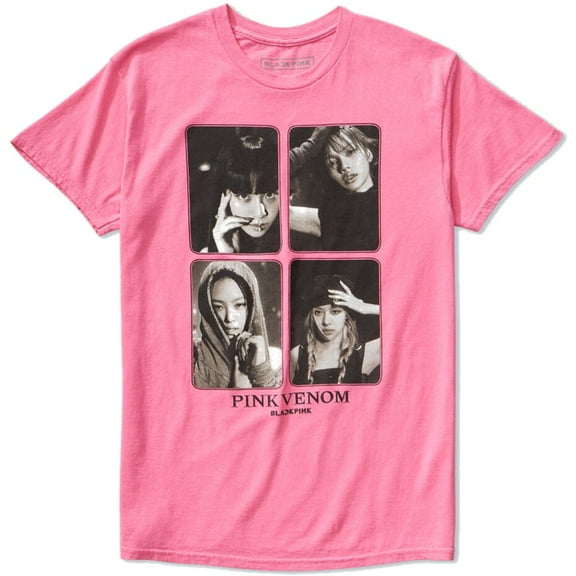 BLACKPINK Unisex Official Merchandise Pink Venom Portrait Tee T-Shirt (Large, Pink)