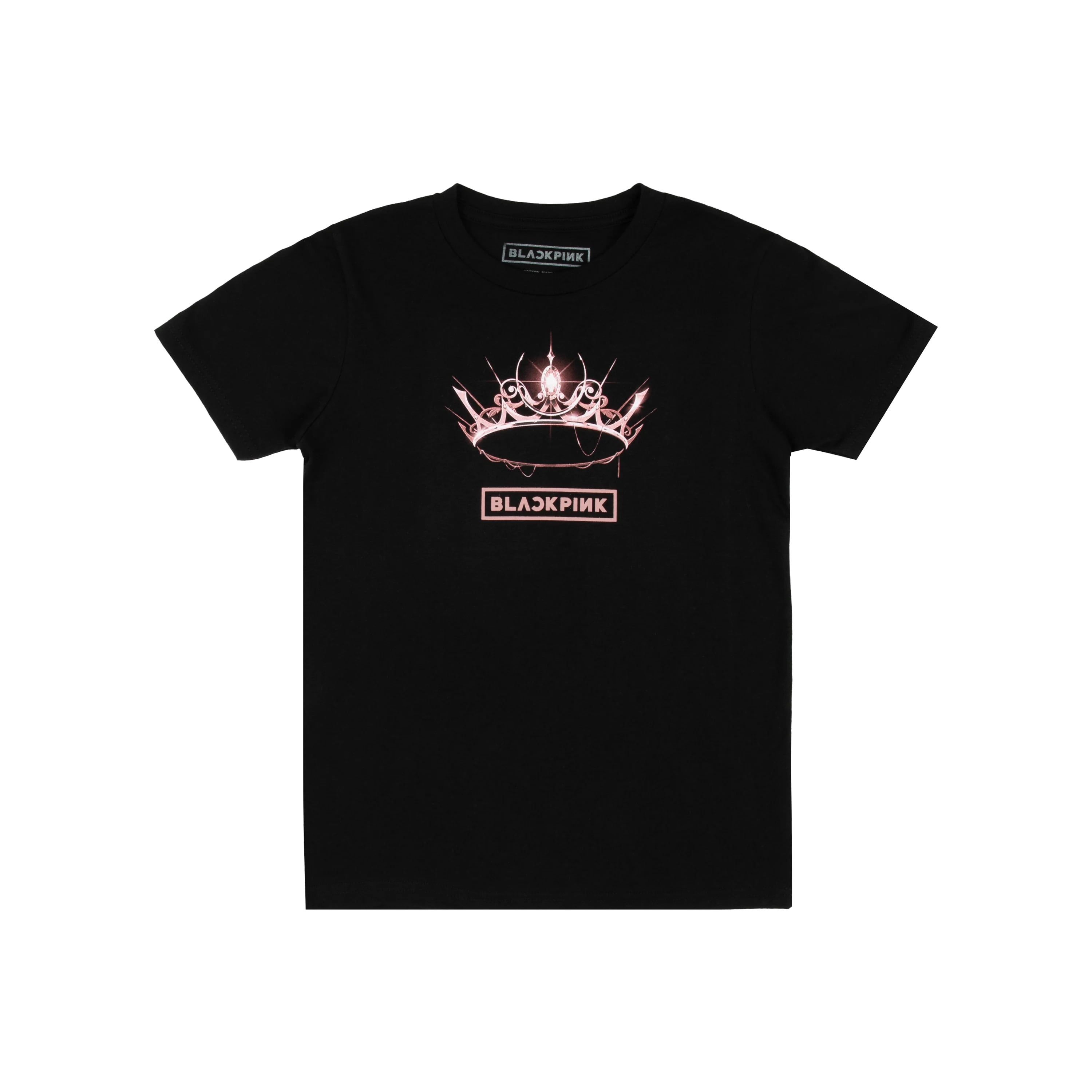 Eé embroidery big long tee black / pink BLACKPINK Unisex Officially Licensed The Album Crown Tee T
