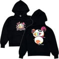 thumbnail image 1 of BLACKPINK Unisex X Takashi Murakami Flying Panda Hoodie Sweatshirt (X-Large, Black), 1 of 4