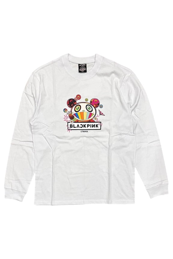 Unisex X Takashi Murakami Panda Flower Long Sleeve Tee T-Shirt (XX-Large, White)