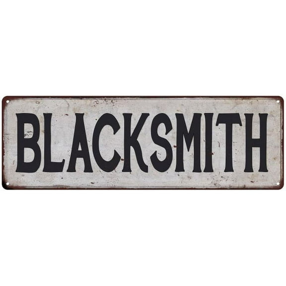 BLACKSMITH Vintage Look Rustic 6x18 Metal Sign Chic Retro 106180035069