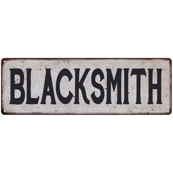 BLACKSMITH Vintage Look Rustic 8x24 Metal Sign Chic Retro 108240035069