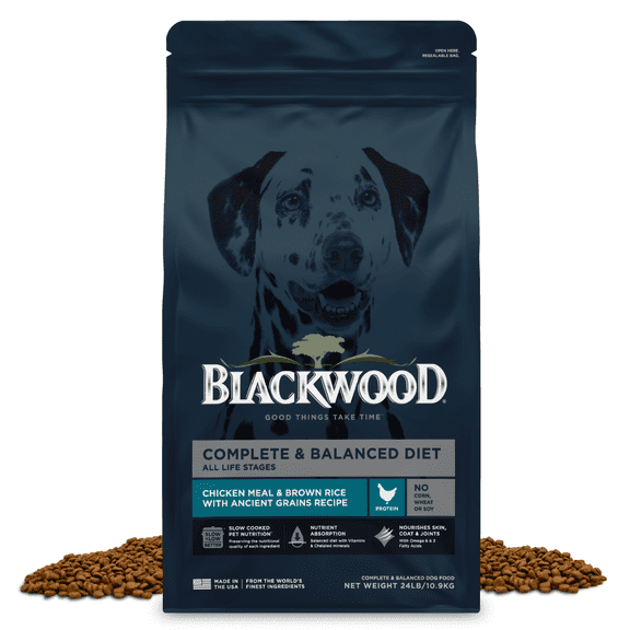 Blackwood Dry Dog Food Chicken Meal & Brown Rice with Ancient Grains 24 lb.