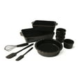 thumbnail interactive-video image 1 of Thyme & Table 10-Piece Ceramic Bakeware Set - Black, 1 of 8