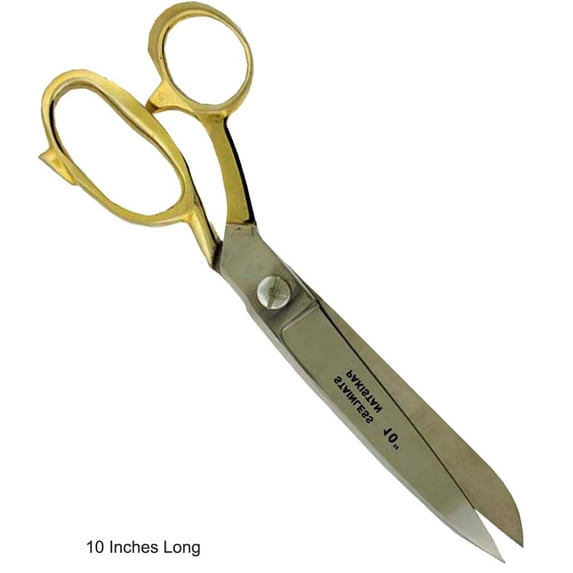 BLADE PRO 10" (25.4 cm) Professional Tailor Scissors | Gold-Tone Handles | 5" (12.7 cm) Super Sharp Blades | Adjustable Tension | Ideal for Professionals and Fabric Enthusiasts