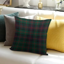 BLAIR MODERN TARTAN Soft Plush Throw Pillow Covers 18"x18" Decorative Cushion Cases with Hidden Zipper for Sofa Couch Bed Living Room, Pillow Cover Only Made in USA