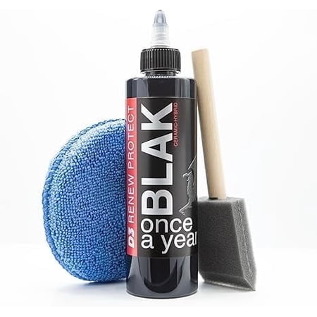 BLAK 8oz | Tire Coating & Trim Restorer | Ceramic-Hybrid Protectant for Cars, Motorcycles, Golf Carts, RVs | Restore Faded Plastic, Repair Vinyl & Prevent Dry Rot | Semipermanent Seal