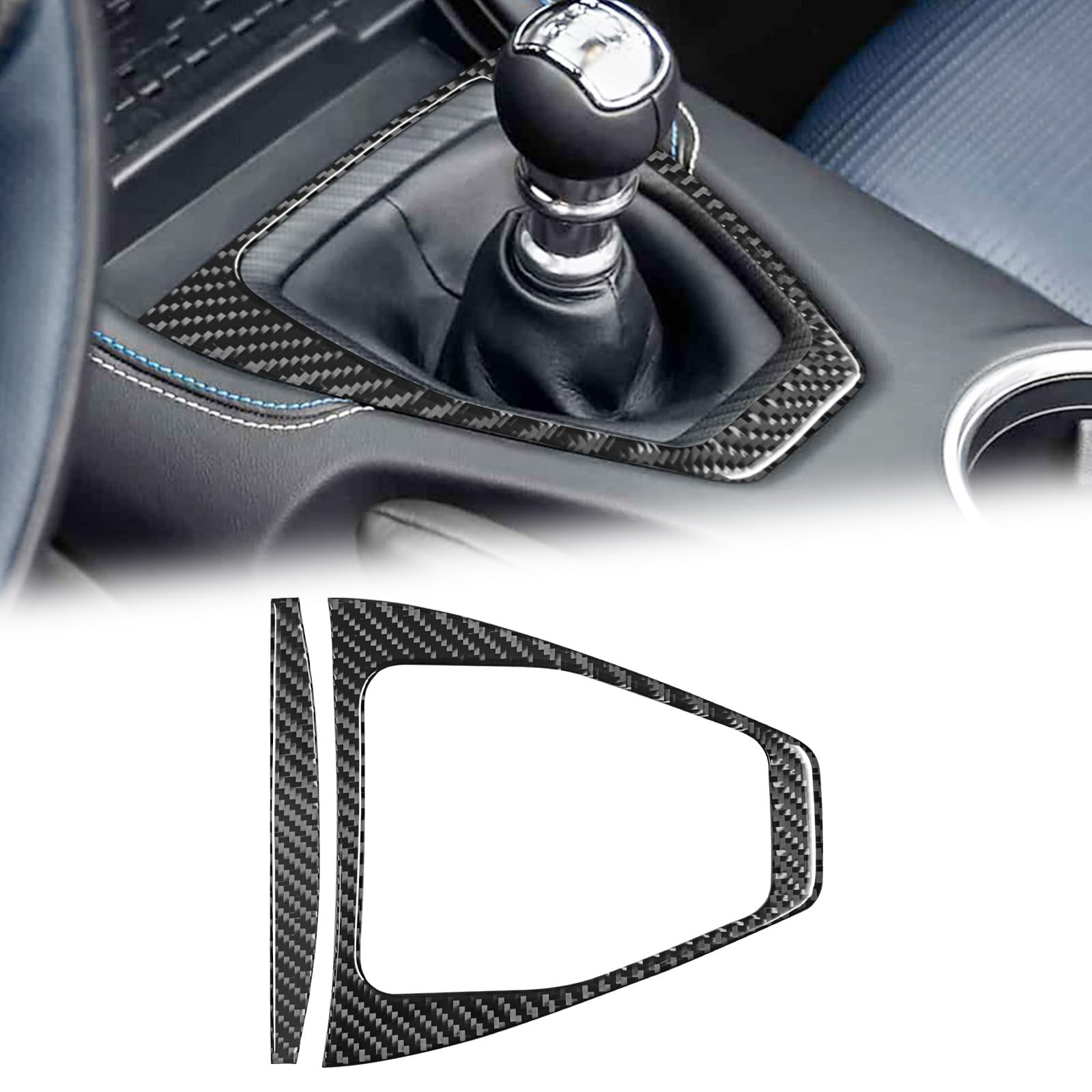 BLAKAYA Compatible with 2024 YPF5 2025 Ford Mustang Carbon Fiber Gears