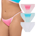 thumbnail image 1 of BLAKE & CO. Women's Micro String Bikini Underwear, 3-Pack, Sizes S-2X, 1 of 6