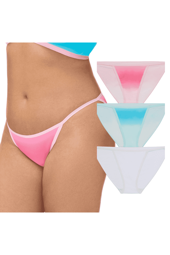. Women's Micro String Bikini Underwear, 3-Pack, Sizes S-2X