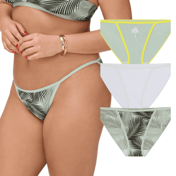 BLAKE & CO. Women's Micro String Bikini Underwear, 3-Pack, Sizes S-2X