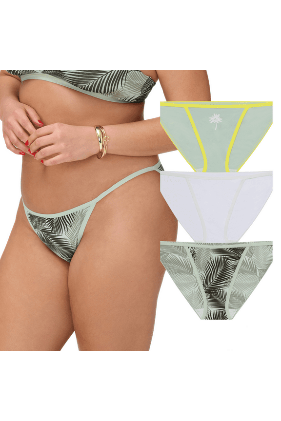 . Women's Micro String Bikini Underwear, 3-Pack, Sizes S-2X
