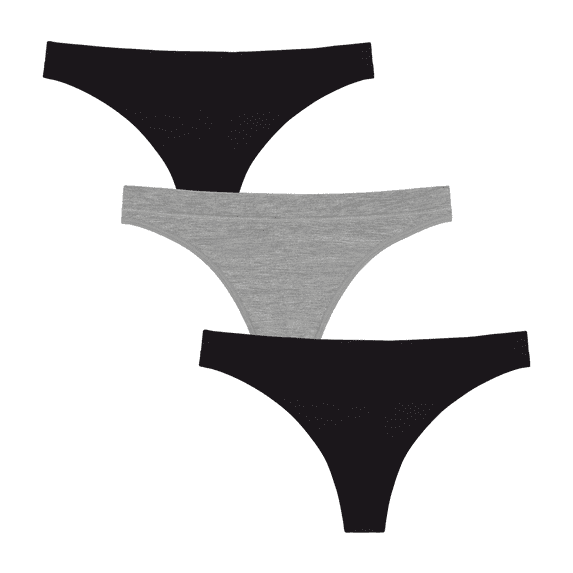 BLAKE & CO. Women's Cotton Rayon Thong Underwear, 3-Pack, Sizes S-2X
