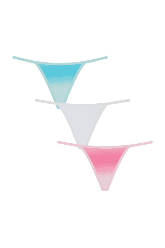 . Women's Micro Thong Underwear, 3-Pack, Sizes S-2X