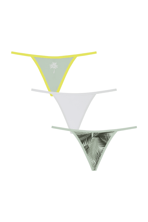 . Women's Micro Thong Underwear, 3-Pack, Sizes S-2X