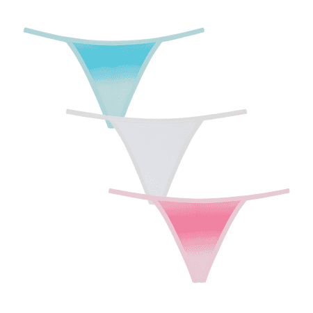 BLAKE & CO. Women's Micro Thong Underwear, 3-Pack, Sizes S-2X