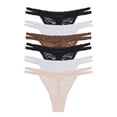 thumbnail image 1 of BLAKE & CO. Women's All Over Lace and Mesh Thong Underwear, 6-Pack, Sizes S-2X, 1 of 2