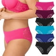 thumbnail image 1 of BLAKE & CO. Women's Micro and Lace Hipster Underwear, 6-Pack, Sizes S-2X, 1 of 5