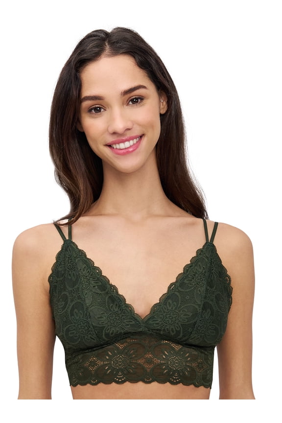 . Juniors' Lace Strappy Racerback Pullover Bralette , Sizes S - 3X
