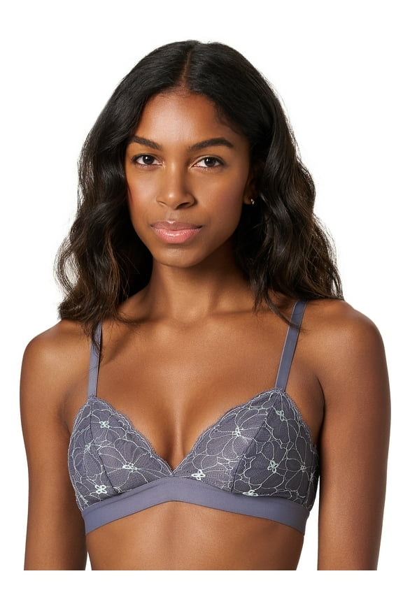 . Women’s Wire Free Lace Triangle Bralette, Sizes S-2X
