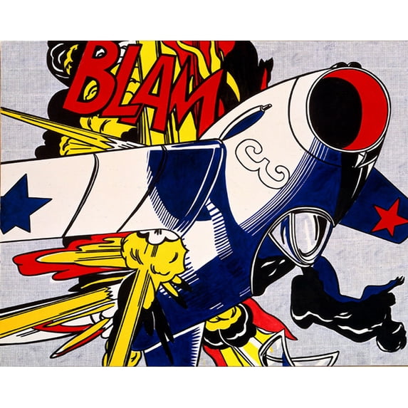 BLAM(1962) by Roy Lichtenstein - CANVAS OR PRINT WALL ART