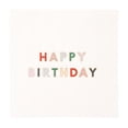 thumbnail image 1 of Bonjour Fête Rainbow HBD Cocktail Paper Napkins, Disposable Party Supplies, 20 Count, Small, Beverage Size, Happy Birthday, 1 of 4