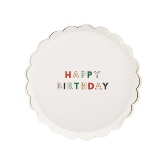 Blanc White Signature Happy Birthday Small Plates - 8ct