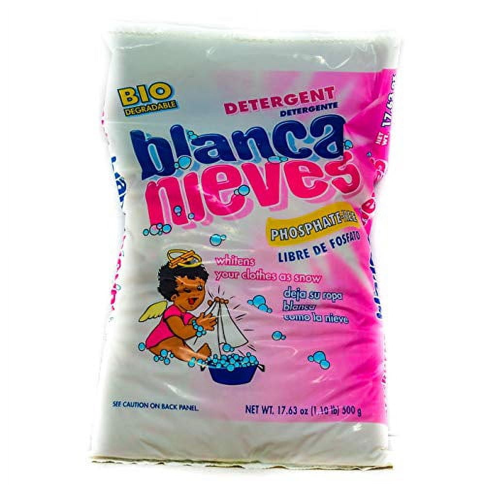 BLANCA NIEVES Powder Laundry Detergent Phosphate Free Biodegradable 17.63 Oz. (500 g