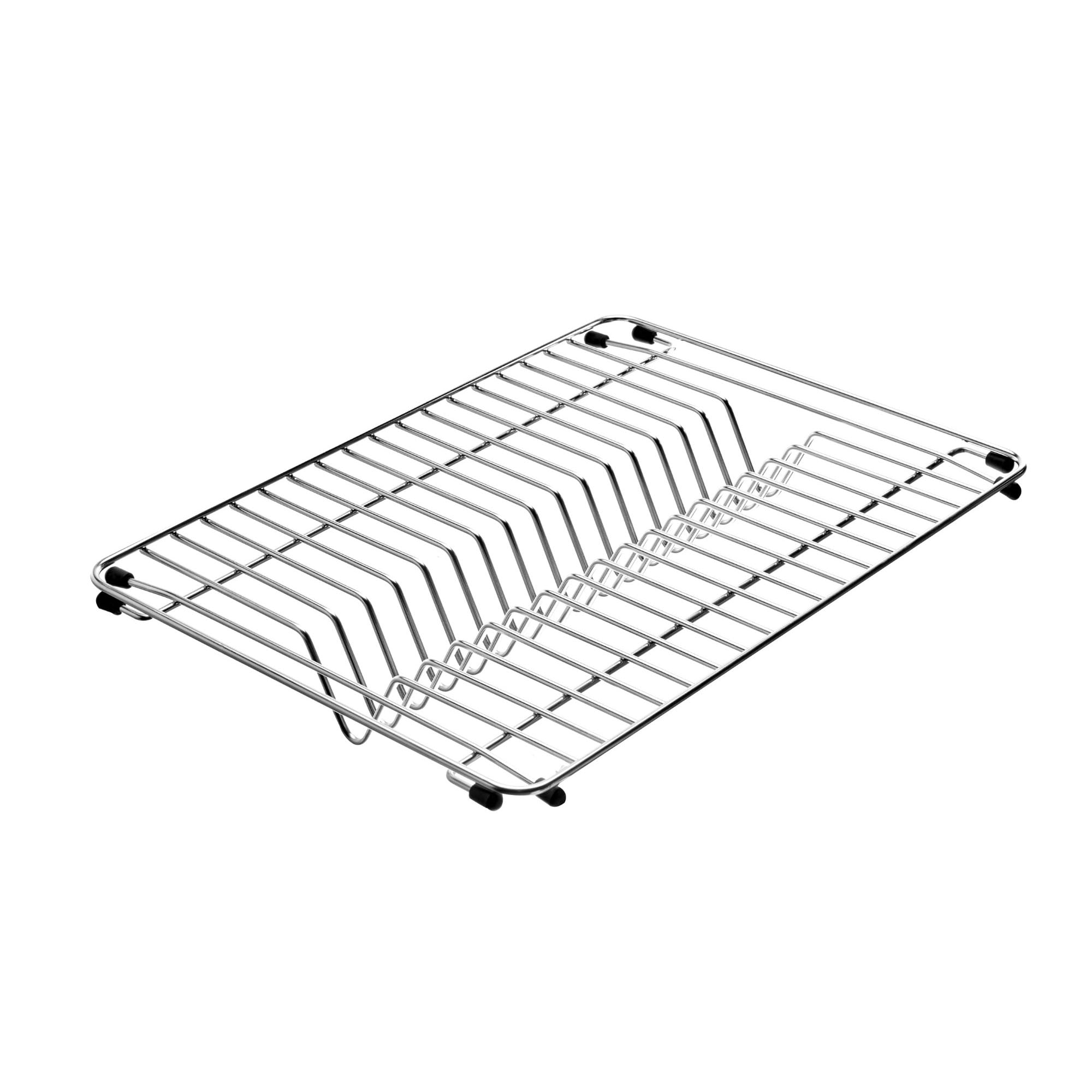 Stainless Steel Over-the-Sink Dish Rack with Utensil Cup