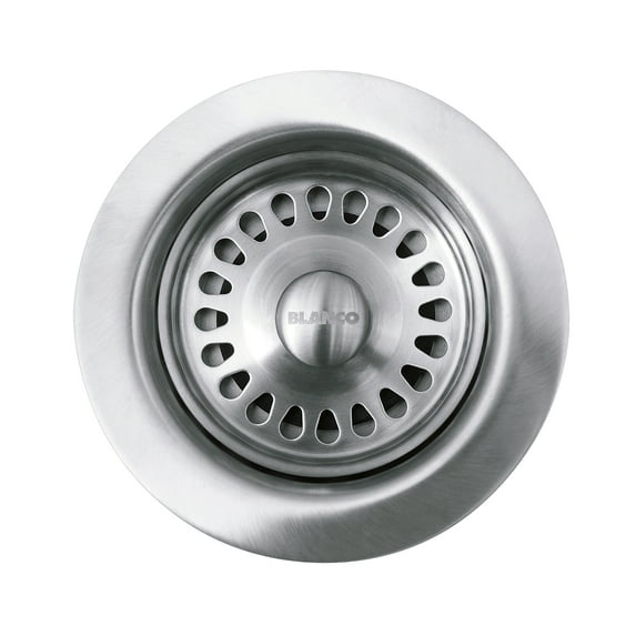 BLANCO 441093 Kitchen Sink Decorative Drain Basket Strainer, 3.5", Stainless Steel