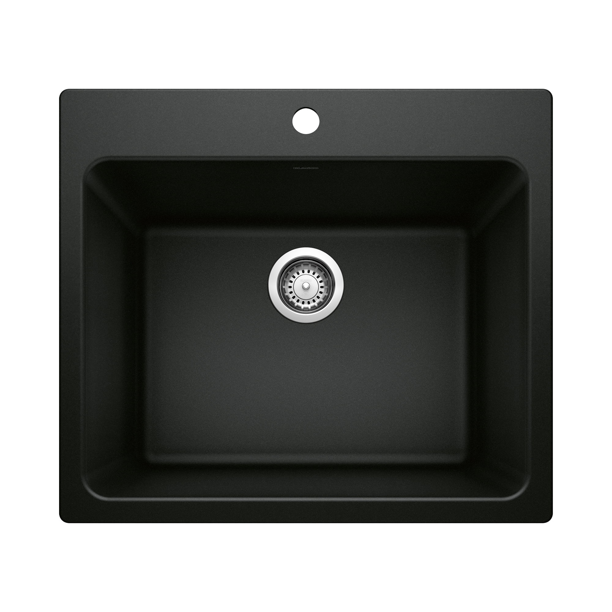 Coal Black Silgranit 25" Drop-In/Undermount Laundry Sink