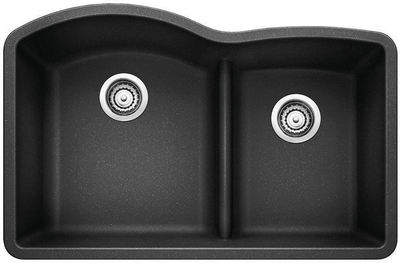 Anthracite Double Bowl Drop-in Stone Kitchen Sink