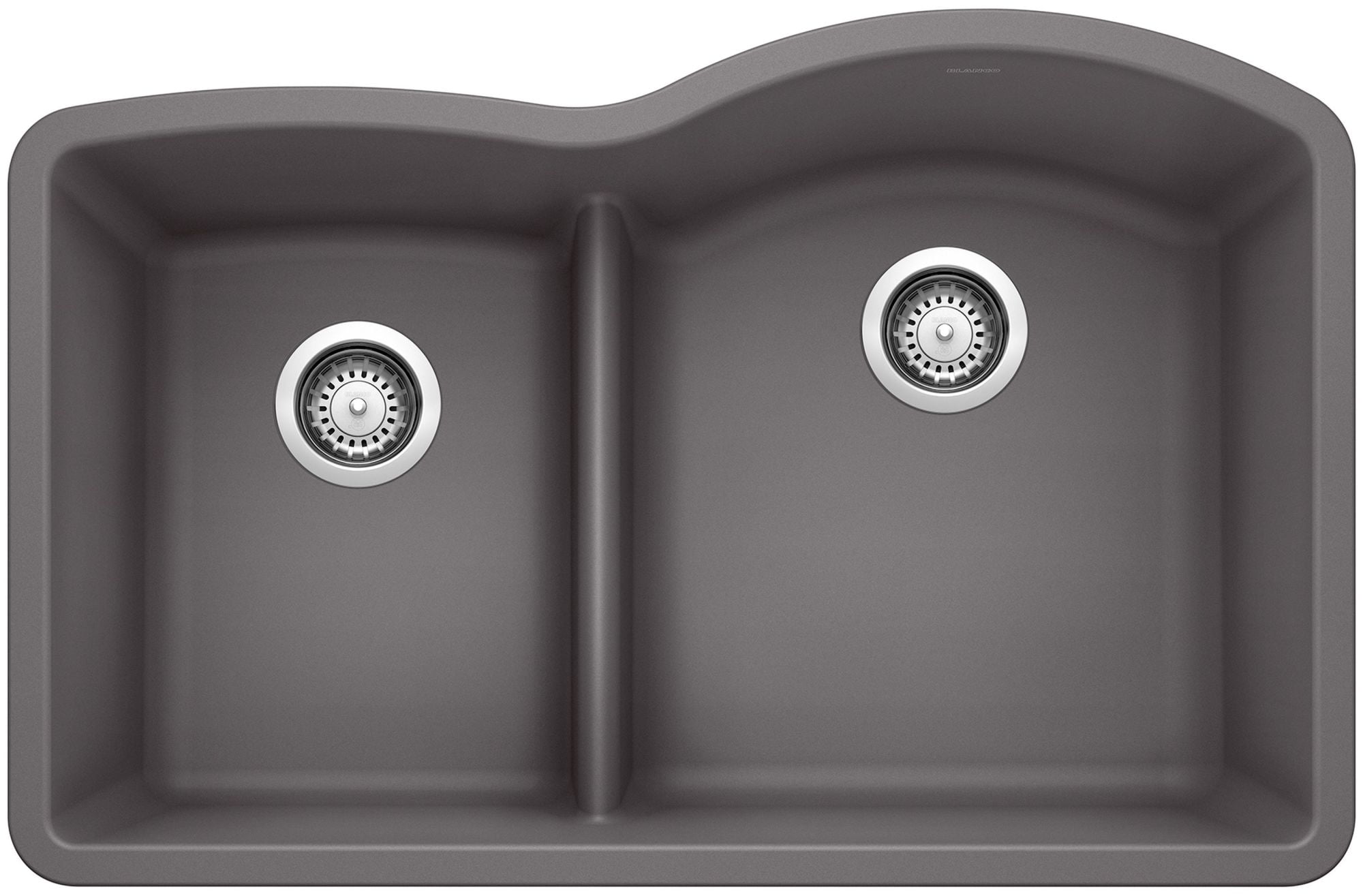 Cinder Gray Stone Double Bowl Drop-in Kitchen Sink
