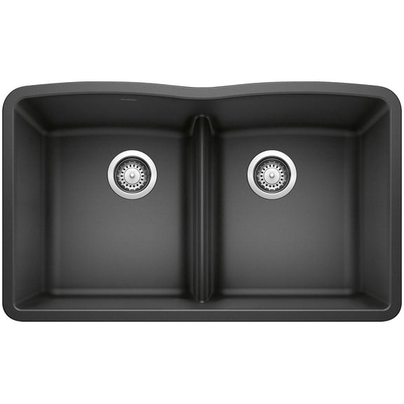 BLANCO DIAMOND Equal Double Low Divide Undermount - Anthracite