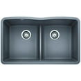 thumbnail image 1 of BLANCO DIAMOND Equal Double Low Divide Undermount - Metallic Gray, 1 of 7