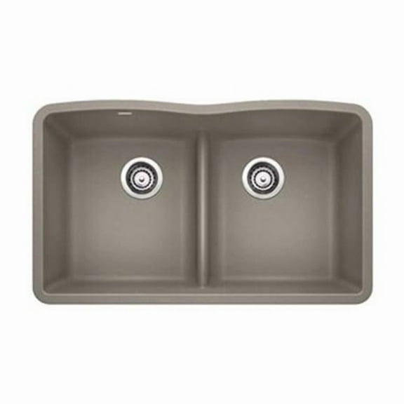 BLANCO DIAMOND Equal Double Low Divide Undermount - Truffle