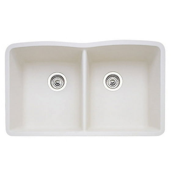 BLANCO DIAMOND Equal Double Undermount - Biscuit