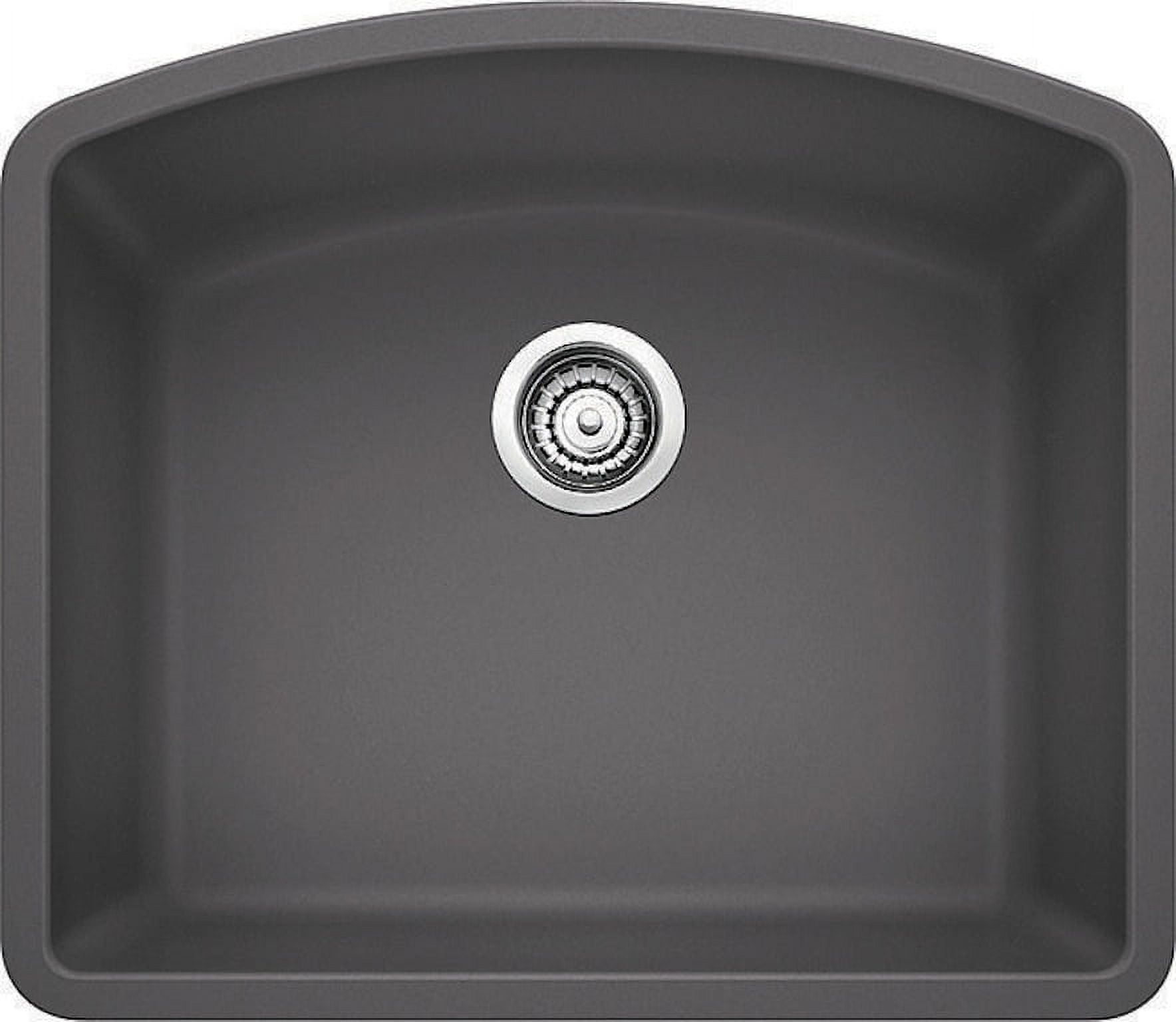 Cinder Granite Composite Single Bowl Undermount Kitchen Sink