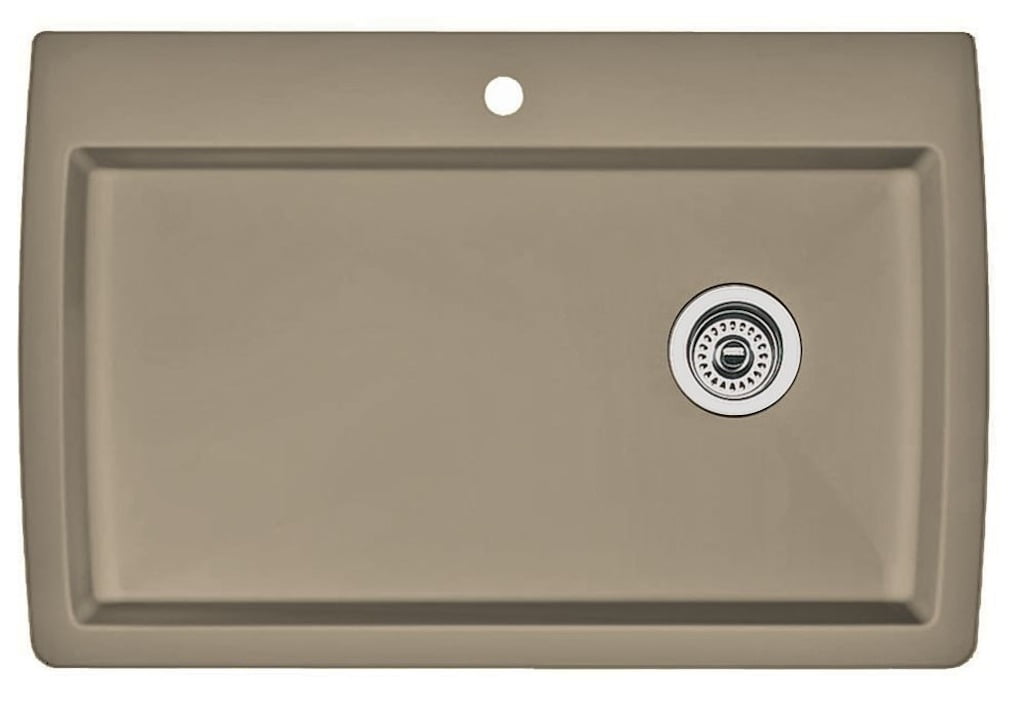 Truffle Granite Composite Single Bowl Drop-In/Undermount Kitchen Sink