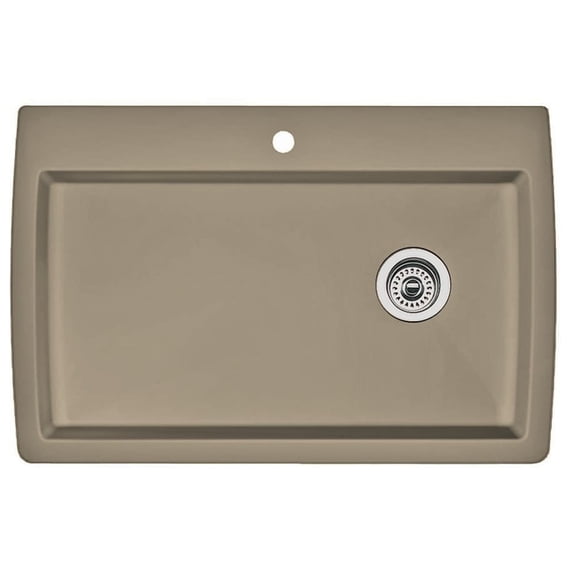 BLANCO DIAMOND Super Single Dual Mount - Truffle
