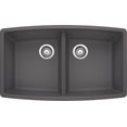 thumbnail image 1 of BLANCO PERFORMA Equal Double Undermount - Cinder, 1 of 7