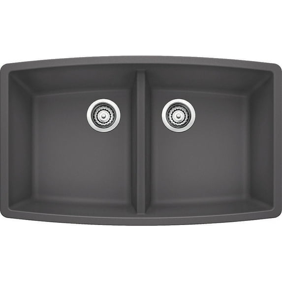 BLANCO PERFORMA Equal Double Undermount - Cinder