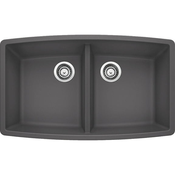 BLANCO PERFORMA Equal Double Undermount - Cinder