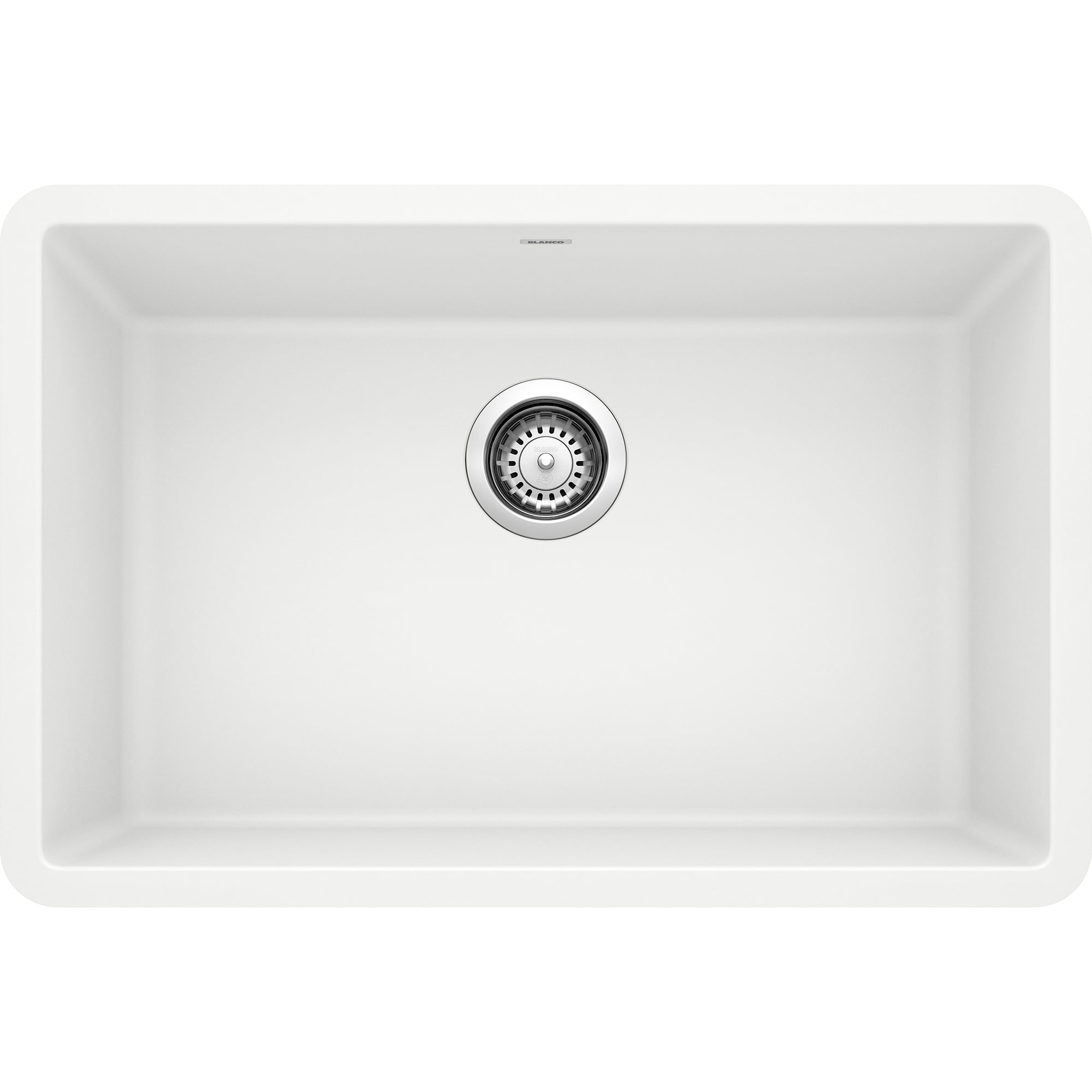 White Stone Single Bowl Undermount Kitchen Sink