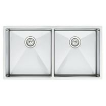 BLANCO PRECISION Satin Polished Stainless Steel 16in Rectangle Double Undermount Sink
